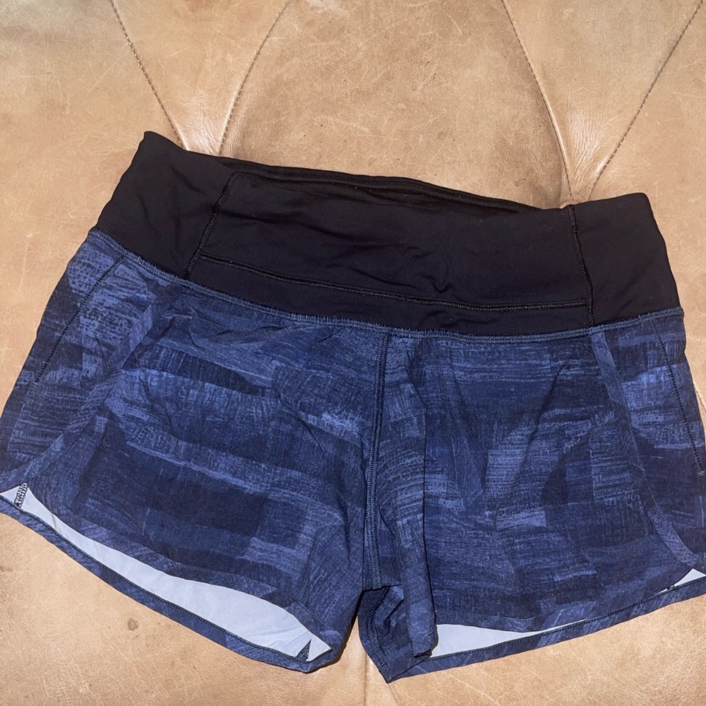 navy limited pattern lululemon speed up shorts